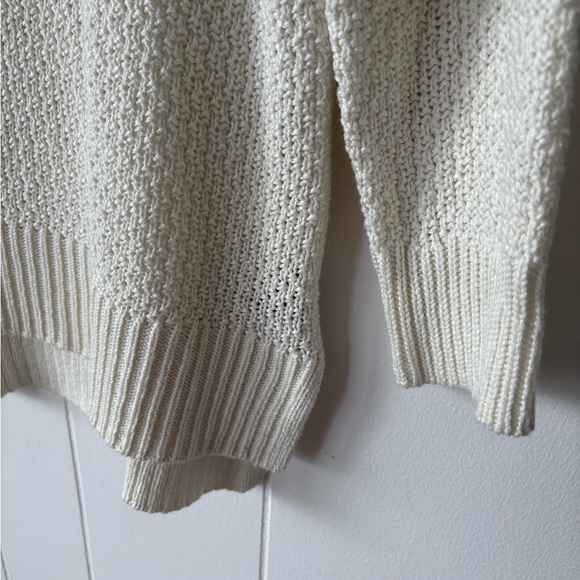 Lauren Ralph Lauren Petite Cream Knit Crew Neck Sweater | Size Medium - Picture 3 of 6